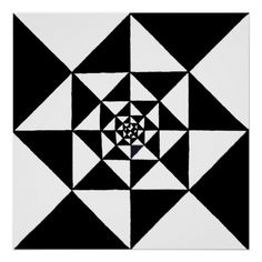 an abstract black and white pattern with squares