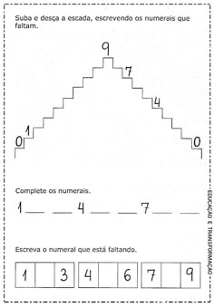 an image of a number line with numbers in the bottom row and one at the top