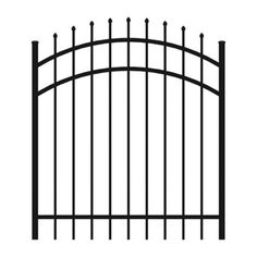 an iron gate on a white background