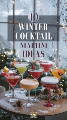 the top ten winter cocktails in martini glasses