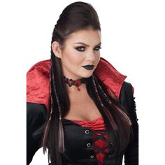 Complete your dark look when you add these clip in braid extensions to your hair. You can be a trendy vampire, a dark princess, and more with this cool accessory. Size: standard. Gender: 3550Women. Age Group: adult. Braids Red, Vampire Hair, Braid Extensions, Popular Costumes, Dark Princess, California Costumes, Black Hair Extensions, Cheap Wigs, Halloween Wigs