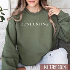 Are you looking for Hunting Wives Social Club Sweatshirt? We got you! ✅ ABOUT OUR  Hunting Wife Crewneck ▸  These garments are made from polyester and cotton.  ▸ The collar is ribbed knit, so it retains its shape even after washing.  ▸ There are no itchy side seams on these sweaters. ▸Printed and shipped from the USA ▸ Shipped in a safe package to ensure it arrives perfect. GUARANTEED. ✅ HOW TO ORDER your  Abandoned Hunting Wife Sweatshirts 1. Check our photos for sizing and color options. 📏 2. Choose your quantity. Feel free to add as many shirts as you wish! ✨ 3. Select your size and color from the drop-down menus. ✨ 4. Click "ADD TO CART" to add the shirt to your virtual cart. 🛒 5. Click "PROCEED TO CHECKOUT" to purchase your shirt. 🛒 6. Your shirt is now off to production! We will p Wife Sweater, Duck Hunting Shirts, Fishing Sweatshirts, December 3rd, Duck Shirt, Deer Hunting Shirts, Sweatshirt Details, Girlfriend Humor, Hunting Season