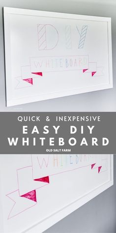 an easy diy whiteboard is great for kids to do with their own artwork