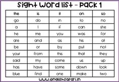 sight words worksheet with the words sight word list and pictures to print out