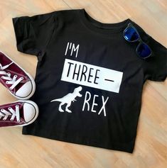 Im Three Rex • Three Rex Shirt Three Rex Shirt, 3rd Birthday Party For Boy, 3rd Birthday Shirt, Third Birthday Party, Dino Birthday, Dinosaur Shirt, Dino Party, Dinosaur Birthday Party, Old Shirts