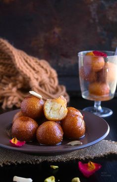 2 Ingredient Gulab Jamun | Rava Gulab Jamun | Video | Nish Kitchen Gulab Jamun Recipe Video, Gulab Jamun Recipe, Jamun Recipe, Aussie Food, Homemade Food Recipes, Dessert Photography, Gulab Jamun, Food From Around The World, Sugar Syrup