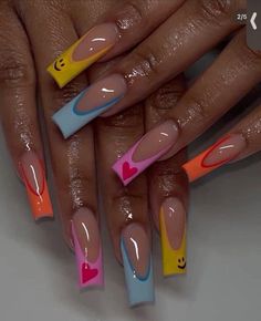 Long Square Acrylic Nails Designs, Pretty Girl Nails, Medium Nails Acrylic, Square Acrylic Nails Designs, Nails Acrylic Summer, Nails Baddie, Acrylic Nails Designs, Medium Nails, Girl Nails