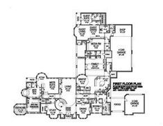 Cuore Di Leone 5128 - 6 Bedrooms and 6 Baths | The House Designers The Spiral, Spiral Staircase, Built Ins, The House, House Plans, Floor Plans, Fireplace, House Design