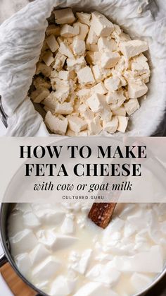 how to make feta cheese with cow's or goat milk in the microwave