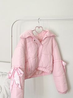 Kawaii Puffer Jacket, Coquette Winter Coats, Pink Kawaii Outerwear For Winter, Pink Fluffy Winter Outerwear, Pink Fur Coat Aesthetic, Pink Diary, Butterfly Makeup, Fashion Top Outfits, Trendy Outfits For Teens