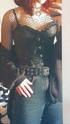 Grunge Fairycore Outfits, Black Alt, Corset Top Outfit, Corset Black, Corset Outfit, Alt Outfits, Alt Fashion, Swaggy Outfits