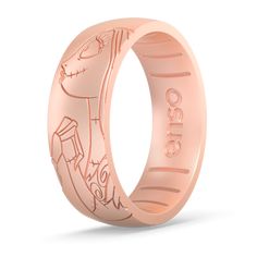 a pink ring with an image of a cartoon character on it