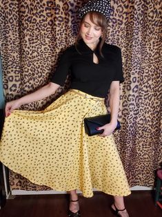 Rock retro style in this playfully patterned A-Line skirt! Honeybee conservation is a passion of all of us at Tatyana; so we named this whimsical pattern Save the Bees. Annette's soft yellow, fully lined vintage-inspired circle skirt is adorned with playful Honey Bees just in time for spring. You will reach for this darling skirt over and over again! Work, church, picnic in the park? Yes, please! Try it with a crinoline for an authentic 50s vibe. PRODUCT DETAILS Fully lined Back zip with hook an 50s Vibes, Church Picnic, Yellow Circle, Bee Print, Picnic In The Park, Honey Bees, Full Circle Skirts, Soft Yellow, Save The Bees