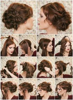 How To Make a Fancy Bun – DIY Hairstyle Hairstyle Tutorials, Curly Updo, Cute Hairstyle, Daily Beauty Routine, Hair Hoco, Spice It Up, Long Hair Updo, Homecoming Hair