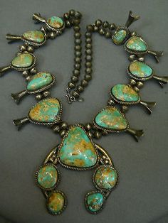 Old Royston turquoise sterling silver squashblossom necklace | Jewelry & Watches, Ethnic, Regional & Tribal, Native American | eBay! Turquoise Coral Jewelry, Squash Blossom Jewelry, Collar Hippie, Vintage Native American Jewelry, Silver Turquoise Jewelry, Turquoise Jewelry Native American, American Indian Jewelry, Southwest Jewelry