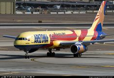 an airplane that is sitting on the runway