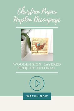 the wooden sign that says,'wooden sign layered project tutorial watch now