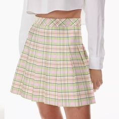 Brand Nwt Plaid Mini Skirt. No Flaws, Never Worn. Fits Very True To Size And Is Closer To A Mid/High Waisted Fit. Price Is Firm. Message W/ Questions Preppy Green Pleated Tennis Skirt, Preppy Mini Skort For Day Out, Preppy Green Skirt For Spring, Preppy Pleated Mini Skirt, High Waist Pleated Preppy Skirt, Preppy Green Skort For Summer, Fitted Preppy Pleated Skirt For Summer, Short Pink Pleated Skirt, Preppy Pleated Mini Skirt Bottoms