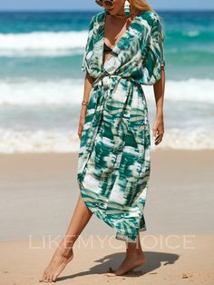 Indulge in the sun and sea with our Women's Coral Print Open Front Beach Dress. Made with lightweight and breathable fabric, this dress features a stunning coral print that's perfect for any beach vacation or sunny day out. The open front design adds a touch of elegance, while the loose fit and flowy silhouette allow for comfortable movement and a flattering fit.Pair it with your favorite sandals and sun hat for a beach-ready look or dress it up with wedges and statement jewelry for a chic and e Outfit Chic, Coral Print, Effortless Outfit, Short Coat Jackets, Rhinestone Dress, Glitter Dress, Midi Dress Casual, Swimsuit Dress, Beach Ready