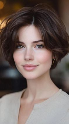 Short Pixie Fine Hair, Sassy Medium Length Haircut, Short Layered Hairstyle Women, Layered Haircut Ideas, Sleek Short Hair, Layered Cut, Hair Inspiration Short, Sleek Bob, Short Layered