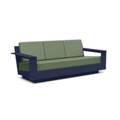 Nisswa Recycled Outdoor Sofa Outdoor Sofas Loll Designs Navy Blue Canvas Fern Outdoor Sofa Blue, Sunbrella Upholstery Fabric, Navy Blue Sofa, Loll Designs, Stainless Steel Bolts, Milk Jugs, Duluth Mn, Outdoor Cover, Outdoor Market