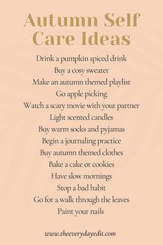 Get Ready For Autumn, Fall Self Care Ideas, Autumn Glow Up, Autumn Reset, Slow Autumn, Fall Selfcare, Autumn Self Care, Fall Self Care, Autumn Hygge