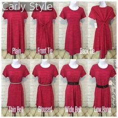 So many ways to wear the Carly dress! Lularoe Carly Styling, Dress Styling, Lularoe Carly Dress, Lularoe Carly, Style Savvy