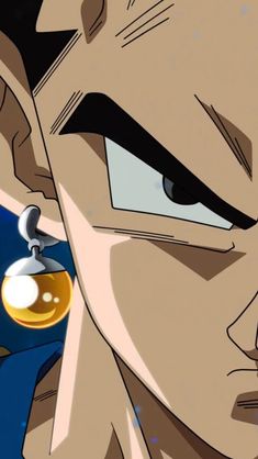 a close up of the face of gohan from dragon ball zokue anime