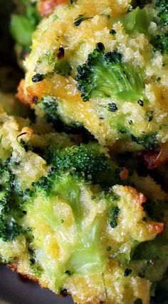 broccoli florets with cheese and seasoning on top