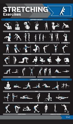 a poster showing the different types of people doing exercises