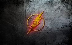 the flash logo is shown in red and yellow on a black background with some scratches