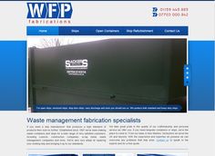 the website page for waste management fabricion specialists, which has been designed to be used