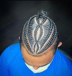 Hair Styles For Men Braids, Men Man Bun Braids, Mens Cornrows With Fade, Male Canerow Hairstyles, Male Braiding Hairstyles, Men's Braided Hairstyles, Braid Patterns For Men, Male Hairstyles Cornrows