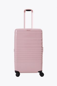 Make a statement with our new high gloss medium 26" check-in roller in atlas pink! Travel in style with our durable and trusted check in luggage now with our new high gloss finish! Check In Luggage, Family Gift Guide, Pink Suitcase, Pink Luggage, Sigh Of Relief, Pink Travel, Custom Luggage, Work Accessories, Luggage Suitcase