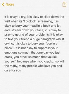 the text on this page reads, it's okay to cry if it is okay to