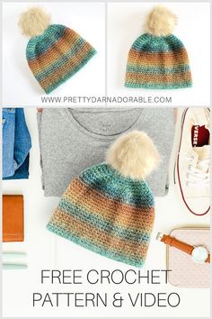 the free crochet hat pattern and video