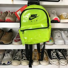 Nike Just Do It Transparent Backpack New With Tags!!! Color: Volt / Black Style: Cw9258-702 - Dimensions: 13" H X 10" W X 5" D. - Removable Keychain Zipper Carries Keys. - The Top Haul Loop Offers Easy Carrying. - 100% Thermoplastic Polyurethane. - Two Side Pockets, One Main Pocket - Branded Nike Zipper Toggle. 100% Authentic Trendy Backpack With Transparent Straps, Trendy School Backpack With Clear Strap, Trendy Clear Backpack For School, Clear Nylon Backpack With Clear Strap, Nike Student Backpack, Nike Backpack For Streetwear, Trendy Clear Standard Backpack, Nylon Backpack With Clear Strap For Daily Use, Trendy Clear Backpack With Clear Strap