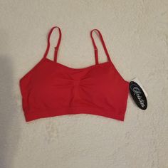 Christie's Pink Bralette With Pads. Size Large. Excellent New Condition. Adjustable Straps. No Rips Or Stains. Non Smoking Home Please See Pics Fitted Bra For Gym In Summer, Casual Fitted Seamless Bra, Fitted Camisole Bra For Loungewear, Stretch Summer Bra, Fitted Sports Bra With Adjustable Straps For Loungewear, Casual Fitted Camisole Bra, Fitted Red Bra For Summer, Red Sports Bra With Built-in Bra, Red Sports Bra With Built-in Bra For Summer