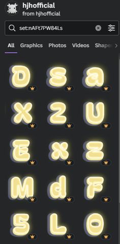 the font and numbers are all lit up in different colors, shapes, and sizes