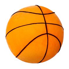 an orange basketball ball with black lines on it