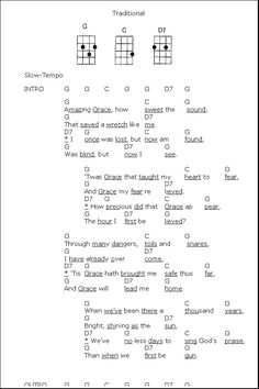 guitar chords with the words and numbers on them