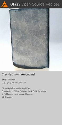 an advertisement for crackle snowflake original, with information about the product and price