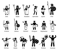 ancient greek mythology symbols and their meanings stock photo - image 449784