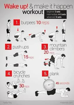 a poster showing how to do the same workout as you are doing it in different ways