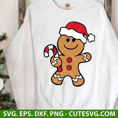 a white shirt with a christmas ginger on it