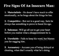 Getting Out Of Narcissistic Relationship, Insecure Men Quotes, Narcissistic Behavior Men, Insecure Men, Insecure People, How To Be Single, Narcissism Quotes, Now Quotes