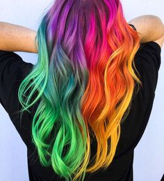 Crazy Haircolors, Mullet Fade, Rainbow Hair Color, Multi Colored Hair, Hair Color For Women