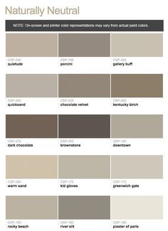 the different shades of neutral paint