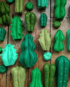 some green and yellow items on a wooden table