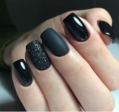 Black Acrylic Nail Designs, Cute Nail Polish, Black Nail Art, Nail Design Inspiration, Black Nail Designs, Diy Summer, Black Nail, Art Summer